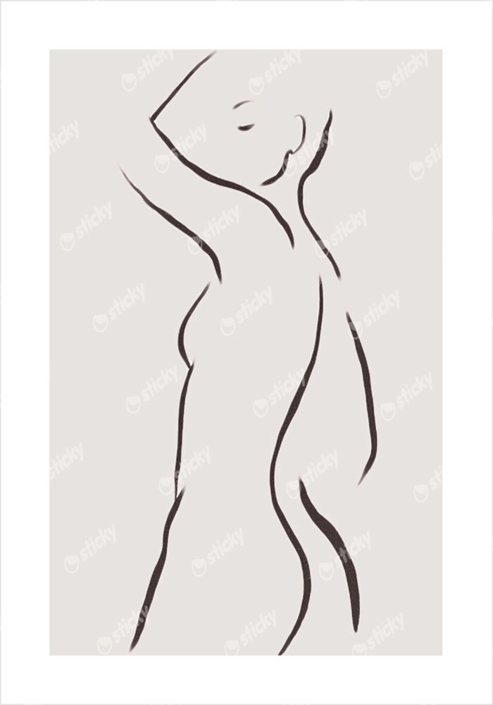 Πόστερ WOMAN LINES MINIMALISM