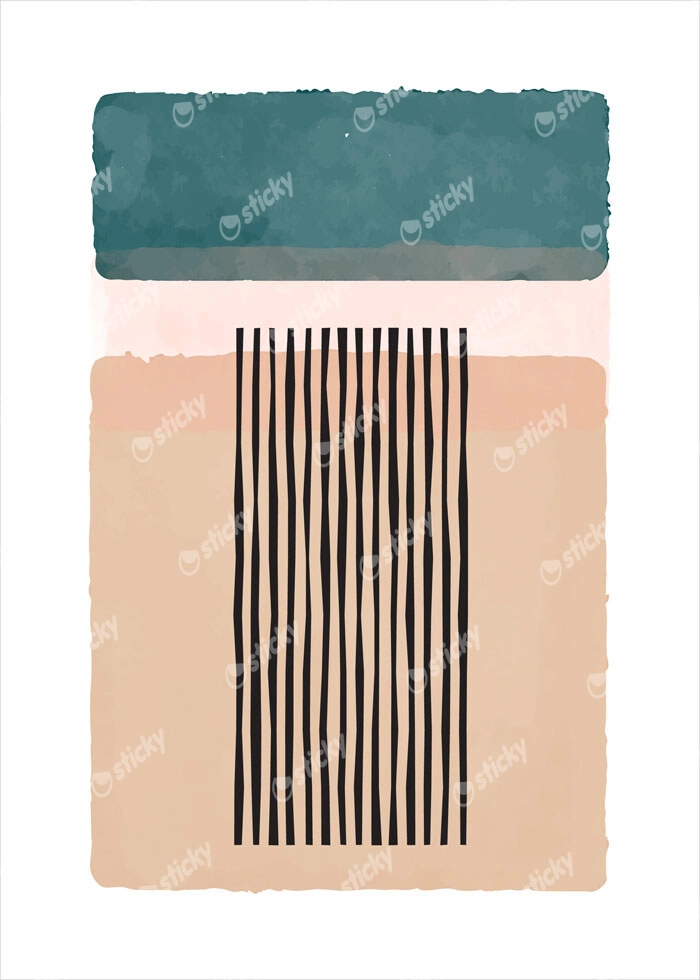 Πόστερ TURQUOISE AND PINK ABSTRACT