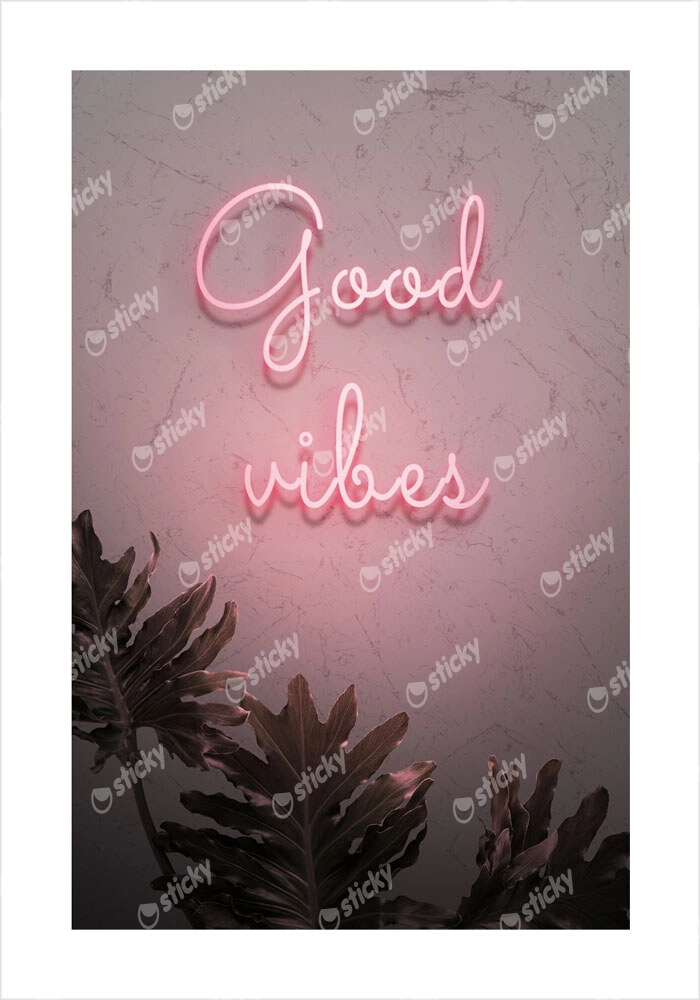 Πόστερ GOOD VIBES NEON