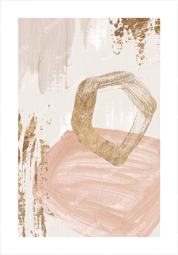 Πόστερ ACRYLIC PAINT GOLD AND PINK
