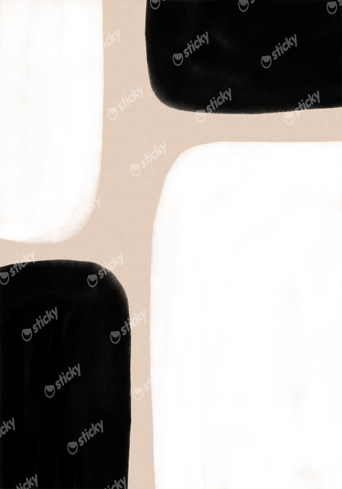 Πόστερ BLACK AND WHITE MINIMALIST ILLUSTRATION