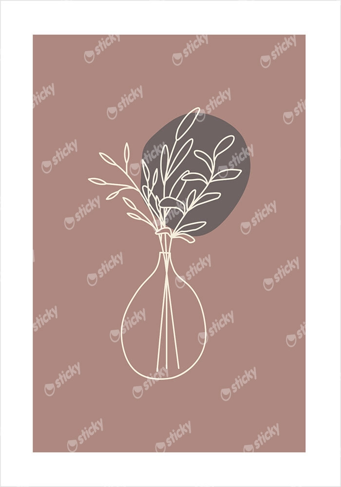 Πόστερ ABSTRACT FLORAL BOTANICAL ART