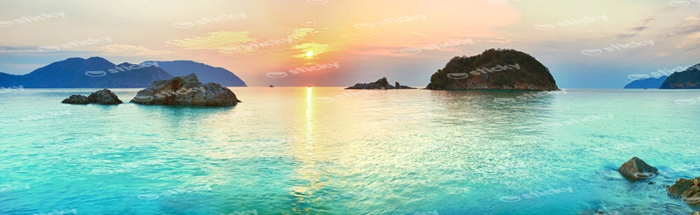 Πίνακας Πανοραμικός TURQUOISE SUNSET