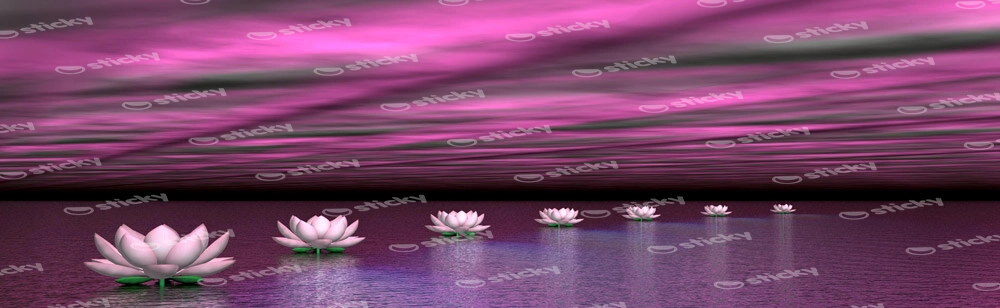 Πίνακας Πανοραμικός PINK LILIES