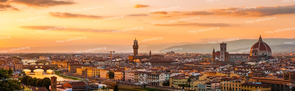Πίνακας σε καμβά Πανοραμικός FLORENCE CITY