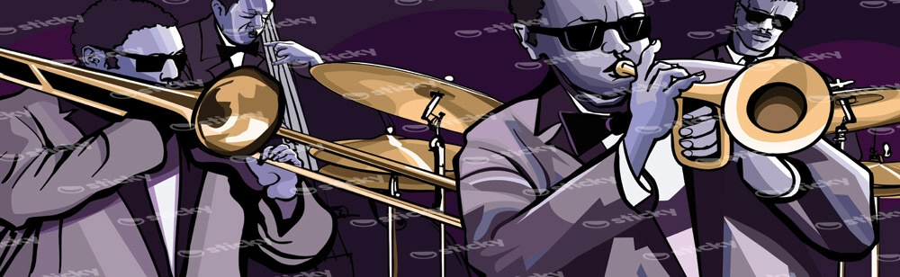 Πίνακας Πανοραμικός JAZZ PLAYERS