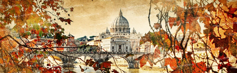 Πίνακας Πανοραμικός AUTUMN ROME 1
