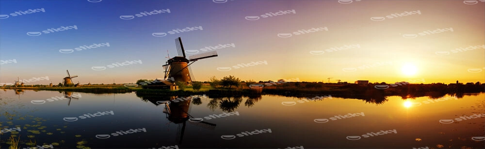 Πίνακας Πανοραμικός BEAUTIFUL WINDMILL