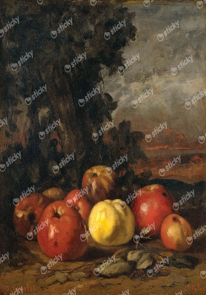 Πινακας σε καμβά GUSTAVE COURBET - STILL LIFE WITH FRUIT