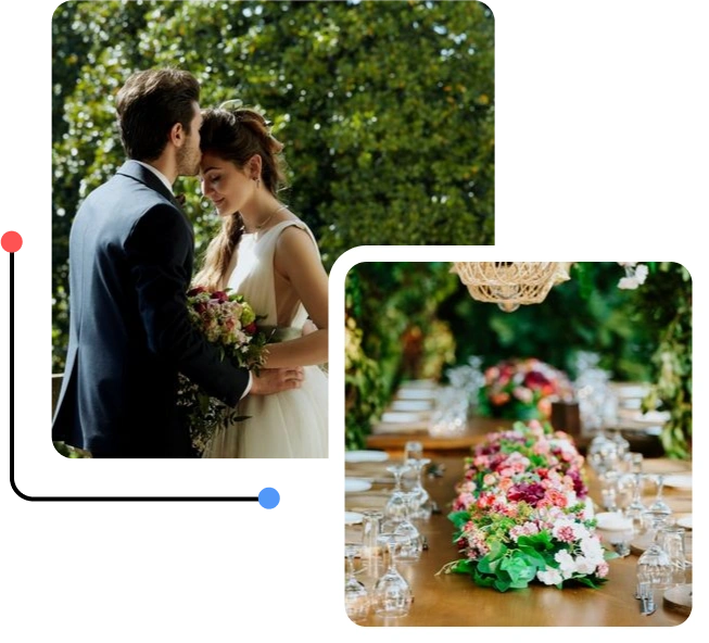 Πανέμορφες φωτογραφίες απο νιόπαντρο ζευγάρι και τραπέζι για τον γάμο