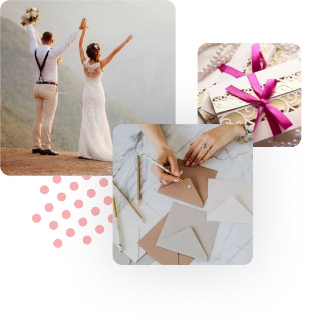 Κολάζ απο όμορφες φωτογραφίες για τον γάμο