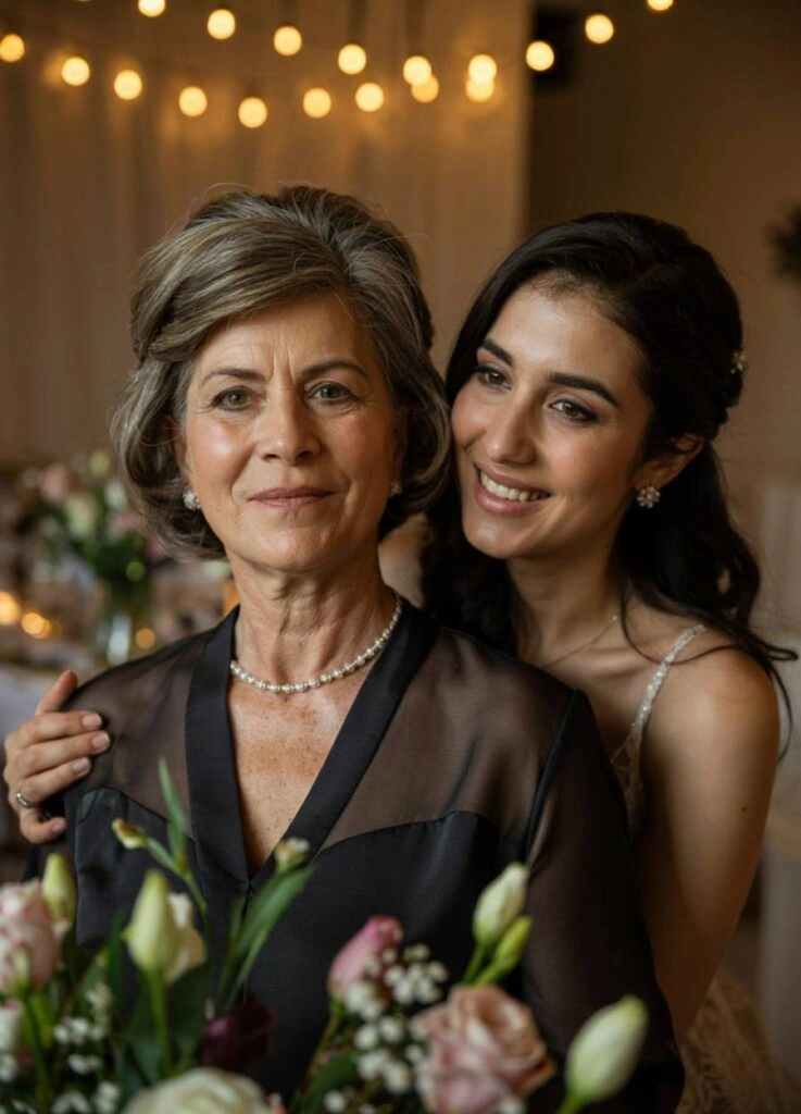 Μητέρα και κόρη την ημέρα του γάμου.