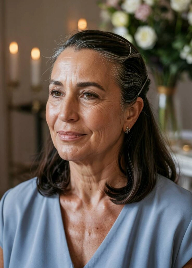 συγκινημένη μητέρα στον γάμο της κόρης της