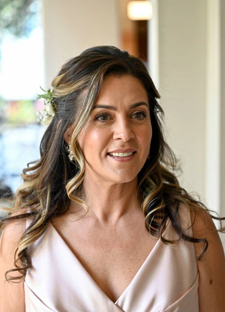 Μαμά της νύφης με χαλαρές μπούκλες