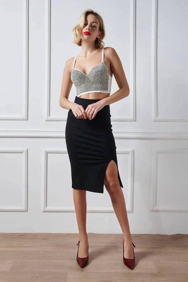 Φούστα Pencil Με Στρασάκια