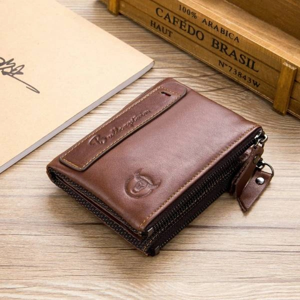 Δερμάτινο πορτοφόλι Bull Captain QB-06 σε καφέ χρώμα