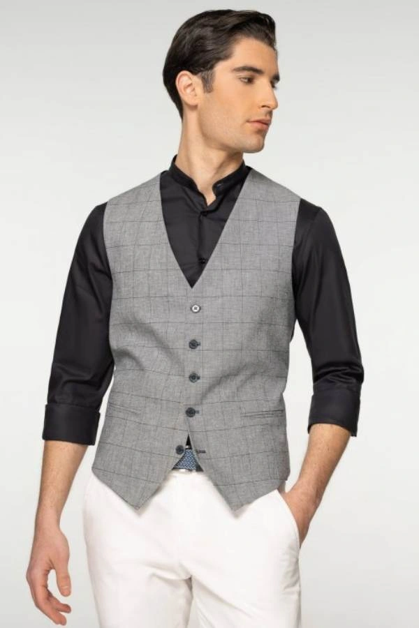 Monte Napoleone Ανδρικό Γιλέκο Γκρι