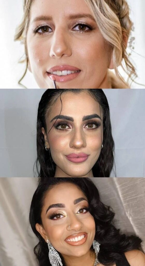 Νυφικό μακιγιάζ σε διαφορετικές αποχρώσεις για ξανθές, καστανές και μελαχρινές νύφες από τη Χριστίνα Ματόσι