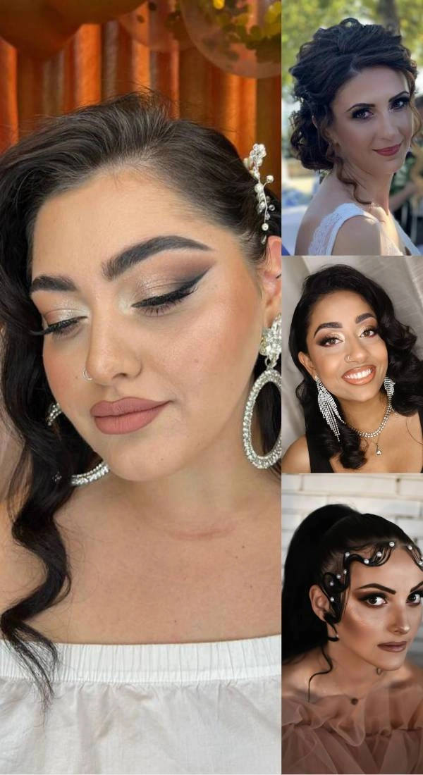 Bridal makeup σε διαφορετικά στυλ: από κλασικό cat eye και λάμψη μέχρι editorial εμφάνιση με πέρλες – δημιουργίες από την Beauty’s by Christina Matosi