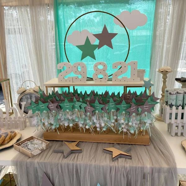 Candy bar βάπτισης με θέμα αεροπλάνο και γλυκά κεράσματα