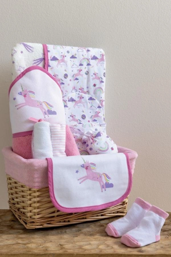 Καλάθι δώρου νεογέννητου Palamaiki (ροζ, 0–6μ)