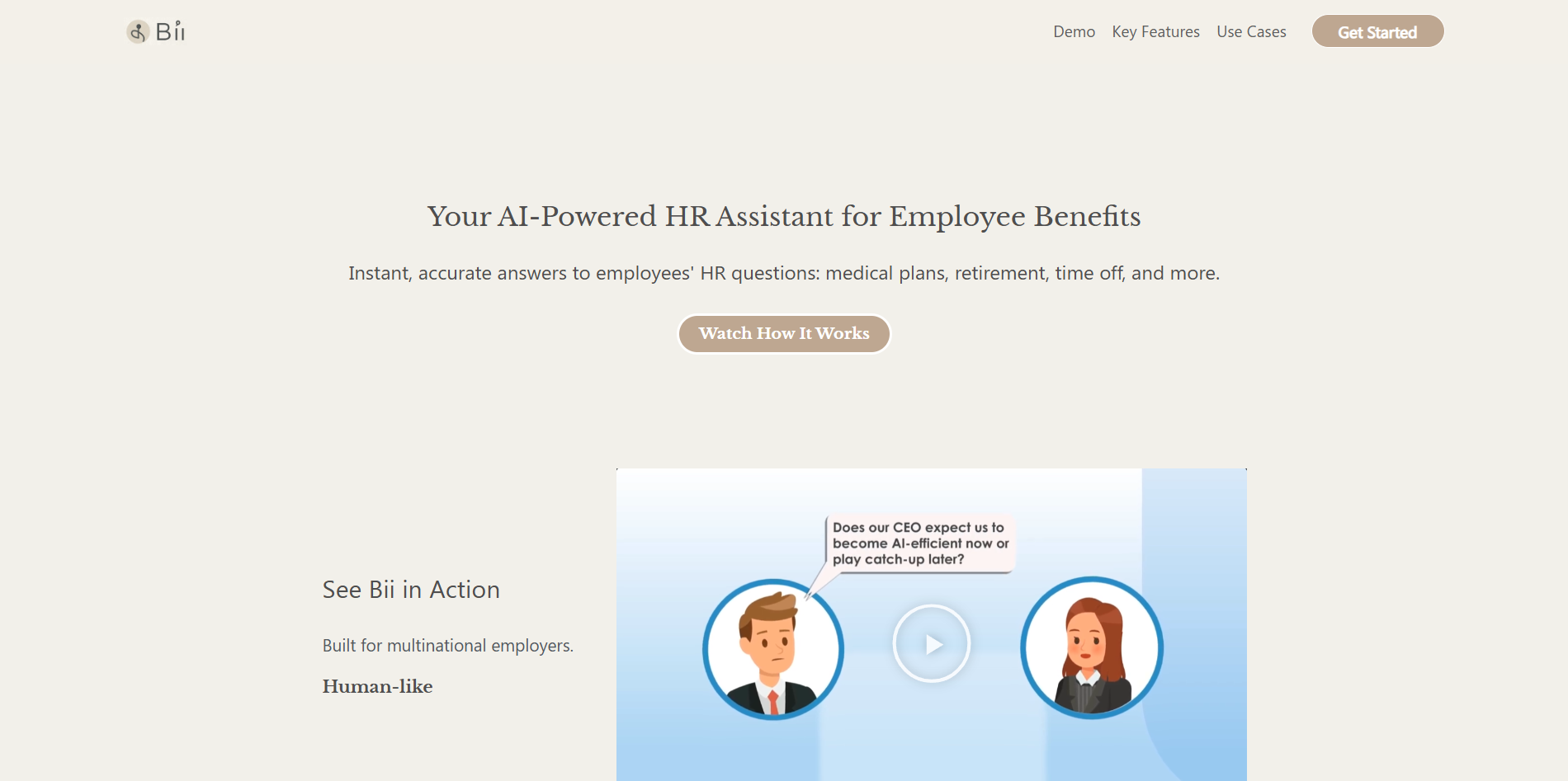 Braderon — Bii, AI-Powered HR Assistant for Employee Benefits