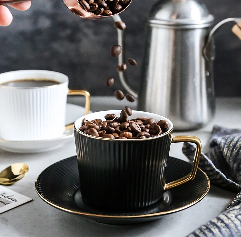 Black Corrugated Pattern Coffee Mug | The Other Aesthetic