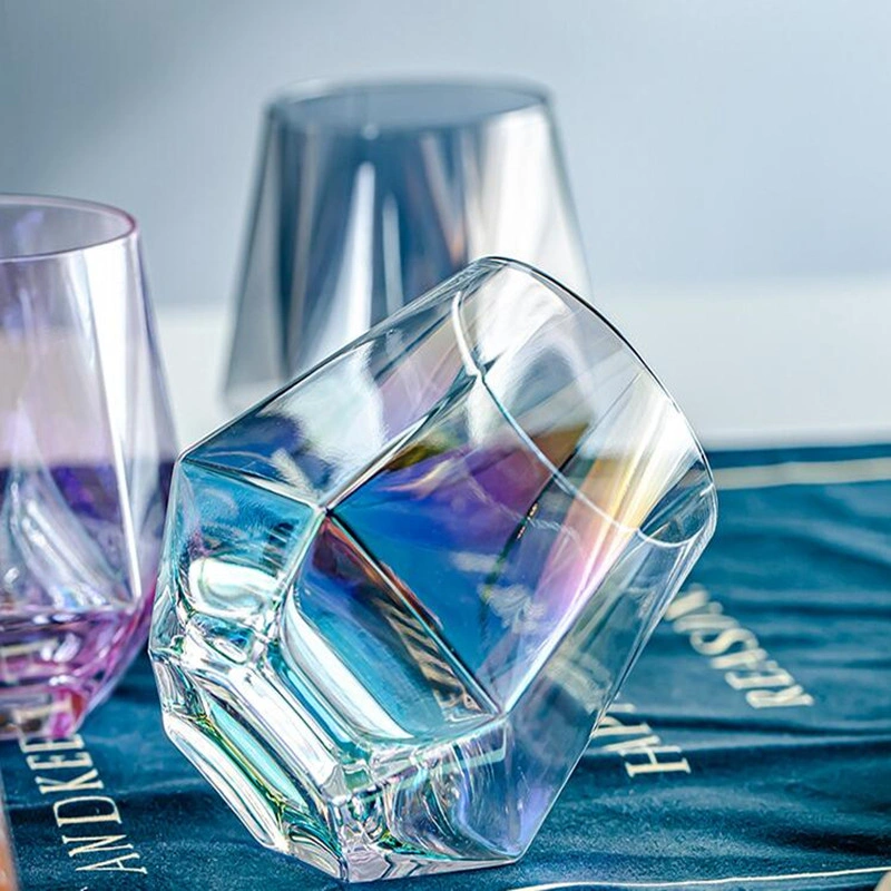 Holographic Hexagonal Drinking Glass | The Other Aesthetic