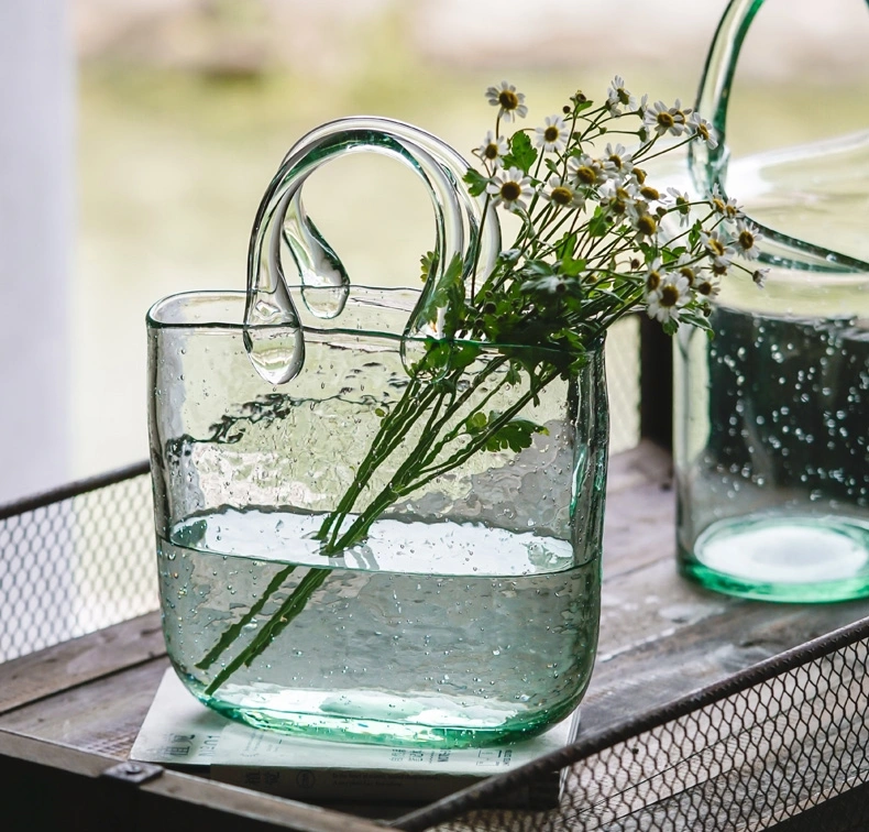 Glass Bag-Shaped Vase
