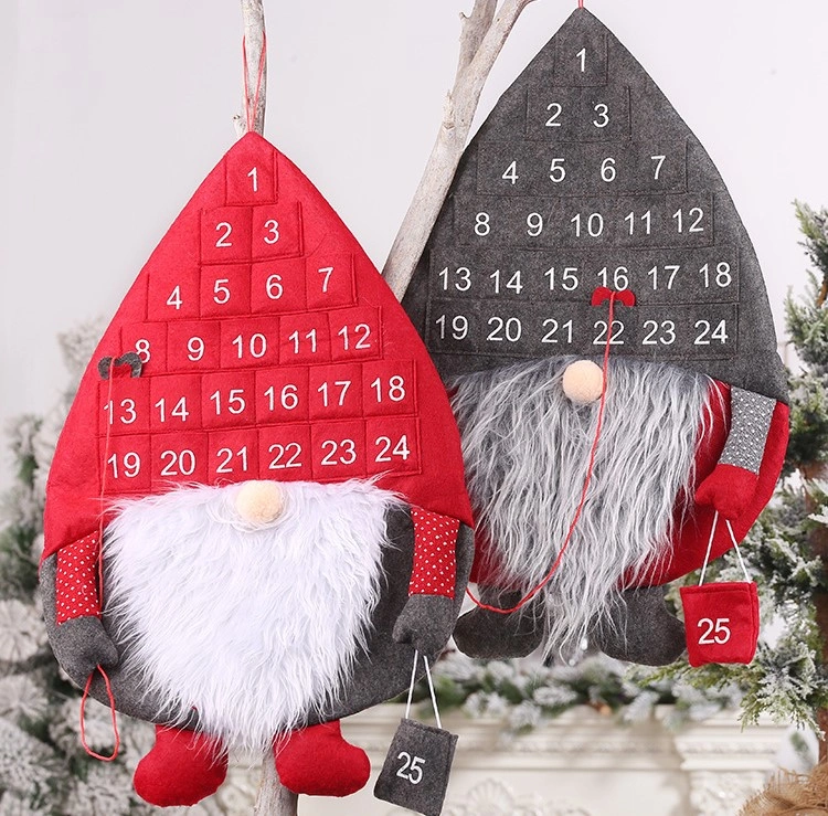 Fabric Elf Hanging Christmas Countdown