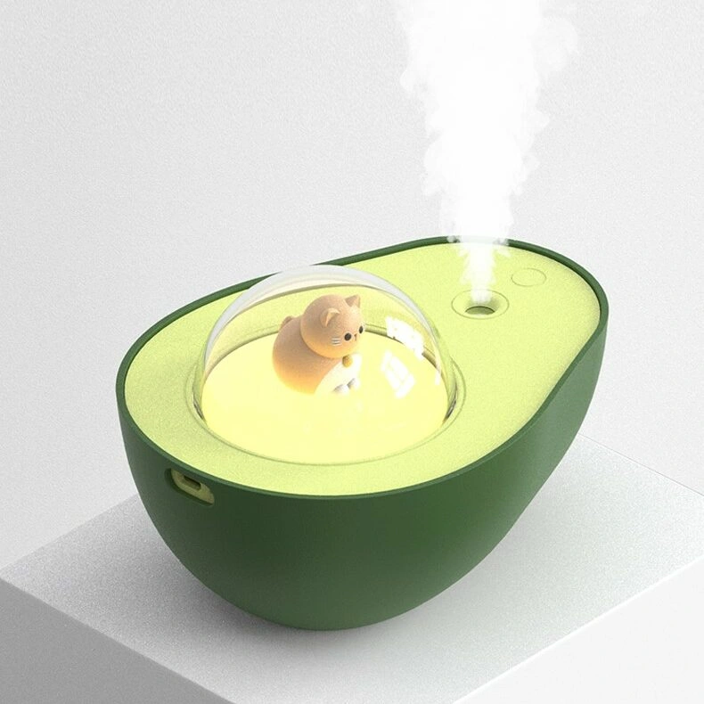 Plastic Avocado with Cat Humidifier Lamp