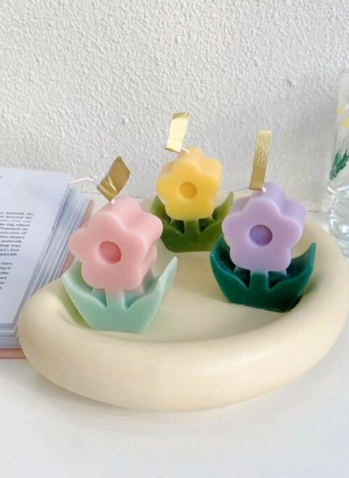 Flower-Shaped Candle