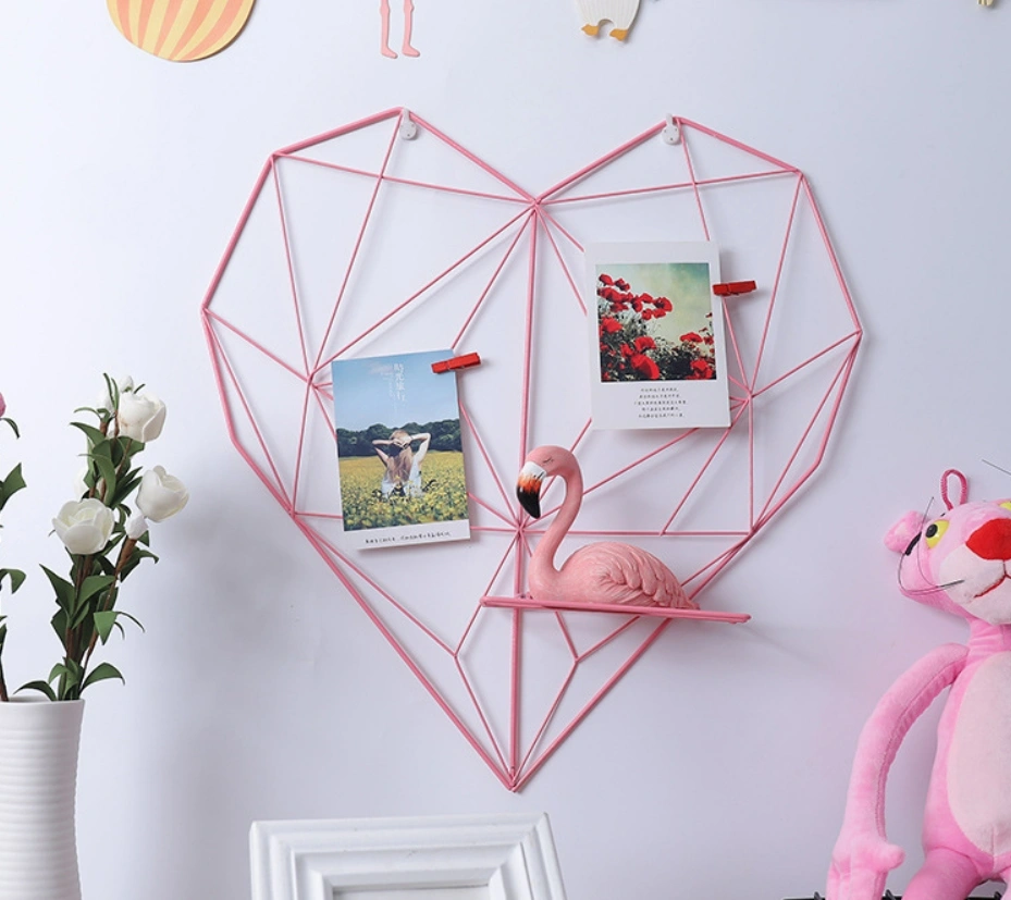 Pink Geometric Iron Heart
