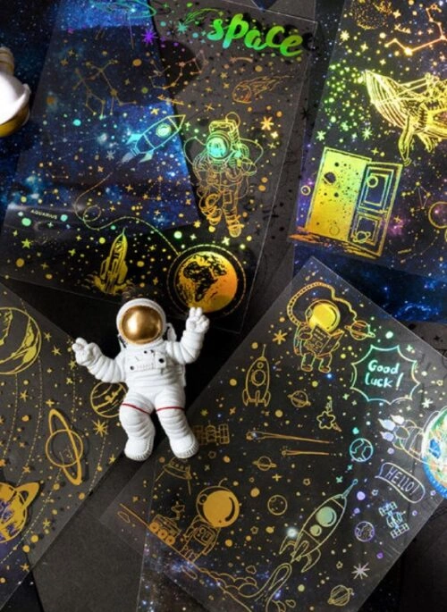 Gold Galaxy Stickers