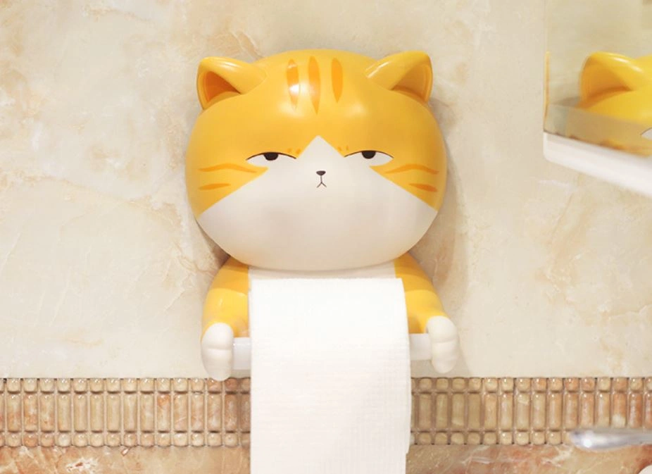 Kawaii Cat-Shaped Tissue Roll Holder