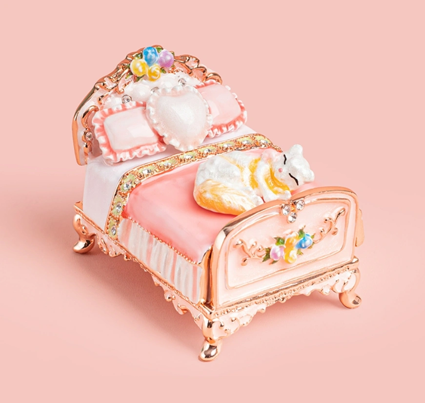 Vintage Bed Mini Jewelry Box