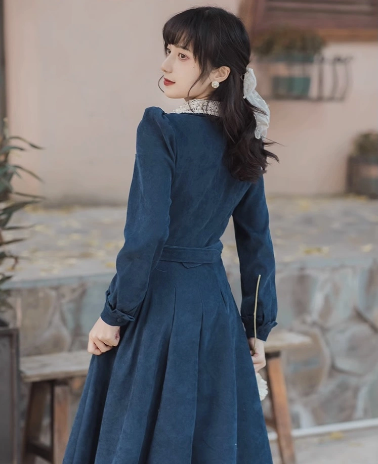 knee length dresses for ladies Merlot Corduroy Clifton Dress main image 1