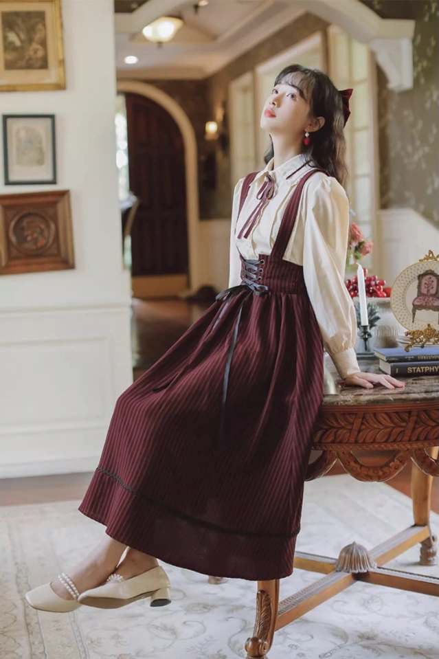 Suspender Dress With Cinched Waist | The Other Aesthetic