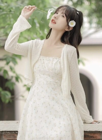 Apricot Light Lace Cardigan