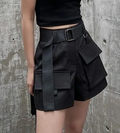 Black Shorts With Belt