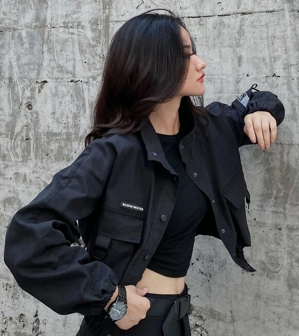 Collared Jacket With Logo on Top