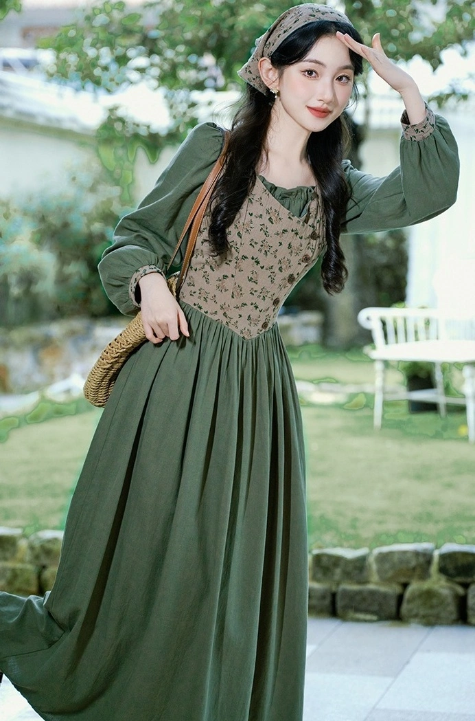 slim fit dress slacks Billy Reid Peony Jacquard Waist Pleat Dress, Green main image 0