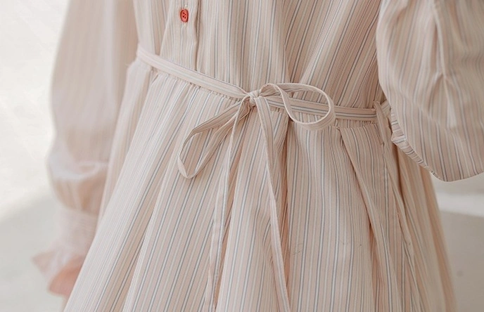 Pink French Ruffled Baby Collar Retro Dress | The Other Aesthetic