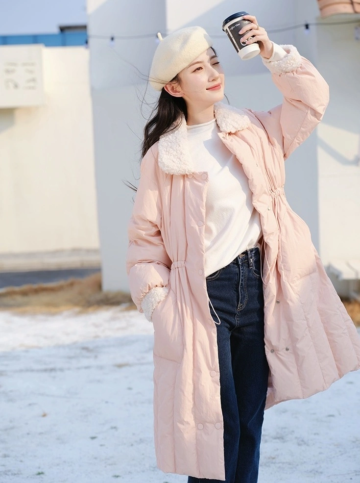 ジャケット・アウター mideal shaggy long coat LIGHT / PINK Zapaka Women Pink Open Front Shearling Faux Fur Long Shaggy Coat