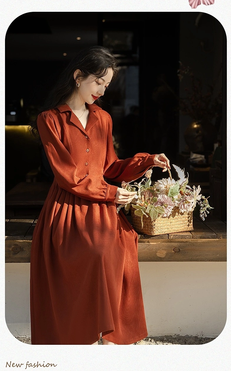 knee length dresses for ladies Red Long Sleeve Lace Prom Dress V-Neck with Slit